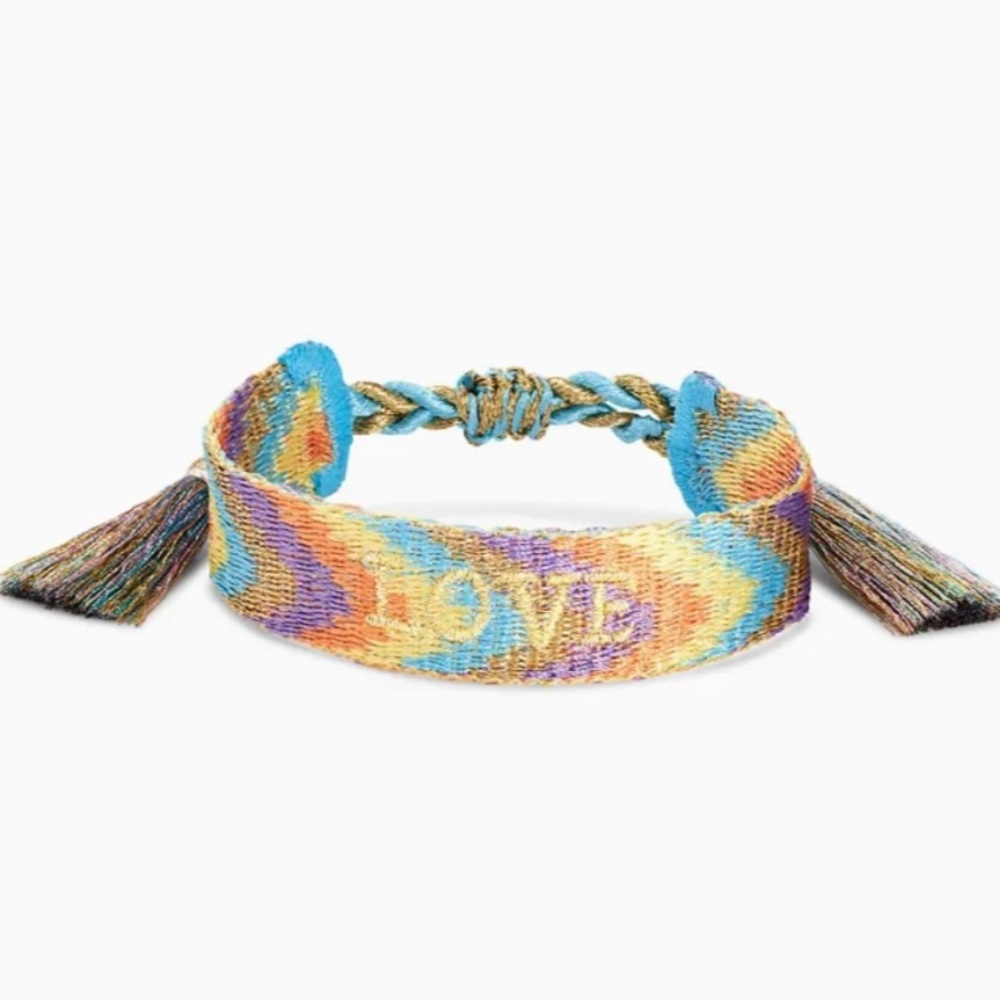 Kendra Scott Love & Friendship Rainbow 'Love' Adjustable Bracelet